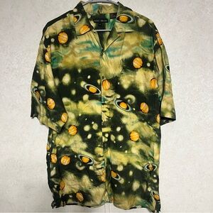 Joey Richi Silk Cosmic Print Shirt